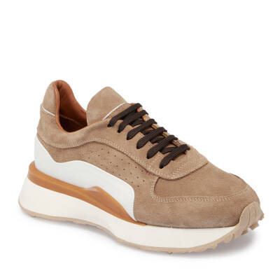 Bej Süet Deri Erkek Sneaker - E24I1AY56713-B79 