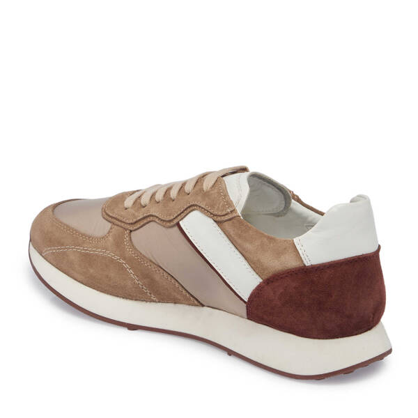 Bej Süet Deri Erkek Sneaker - E24I1AY56849-B79 - 2