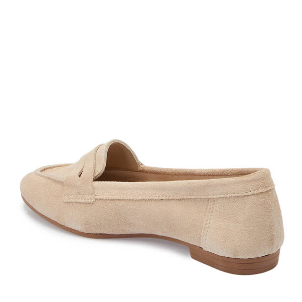 Bej Hakiki Süet Deri Kadın Babet - K25I1AY67762-B79 - 2