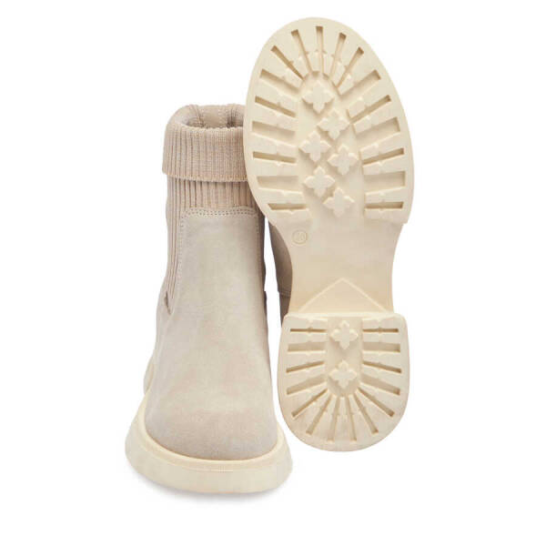 Bej Hakiki Süet Deri Kadın Casual Bot - K23K1BT66961-B79 - 4