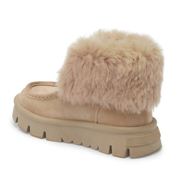 Bej Süet Deri Kadın Casual Bot - K24K1BT67522-B79 - 2