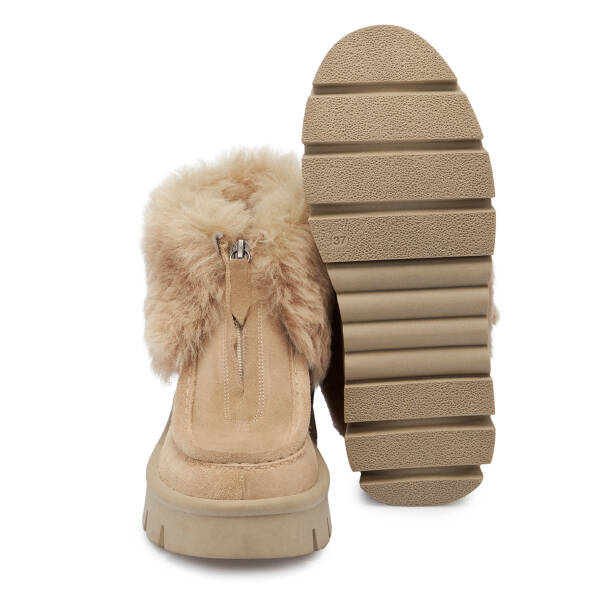 Bej Süet Deri Kadın Casual Bot - K24K1BT67522-B79 - Tergan