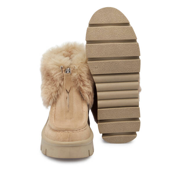Bej Süet Deri Kadın Casual Bot - K24K1BT67522-B79 - 4