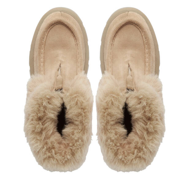 Bej Süet Deri Kadın Casual Bot - K24K1BT67522-B79 - Tergan