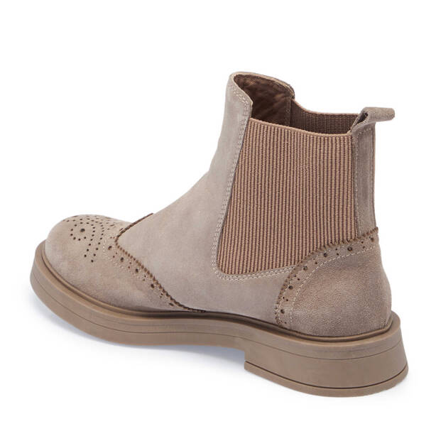 Bej Süet Deri Kadın Casual Bot - K24K1BT67616-T86 - Tergan