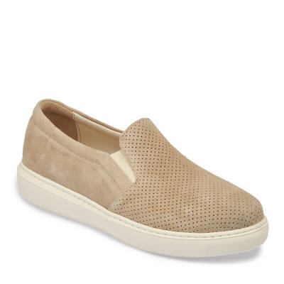 Bej Süet Deri Kadın Loafer - K24I1AY67368-B79 