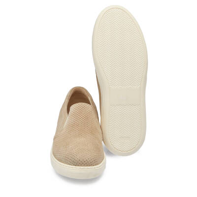 Bej Süet Deri Kadın Loafer - K24I1AY67368-B79 - 4