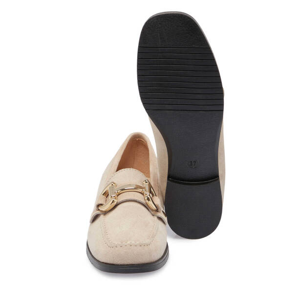 Bej Süet Deri Kadın Loafer - K24S1AY67568-B79 - 4