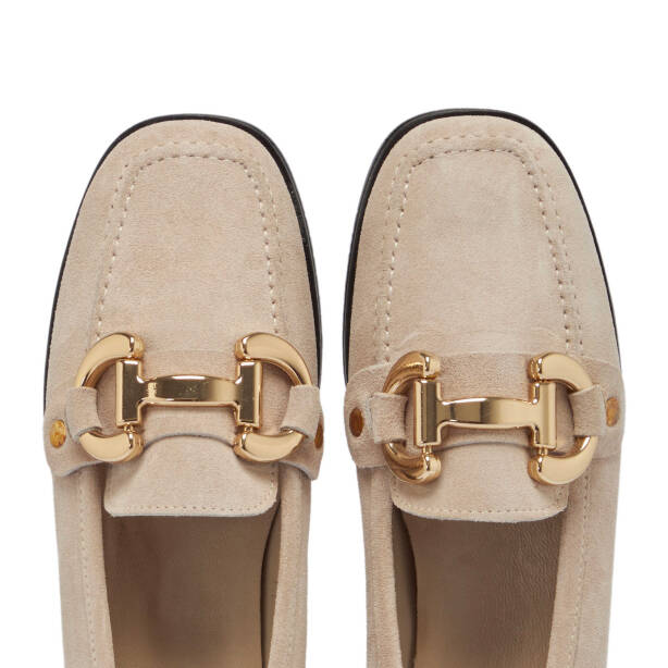 Bej Süet Deri Kadın Loafer - K24S1AY67568-B79 - 5