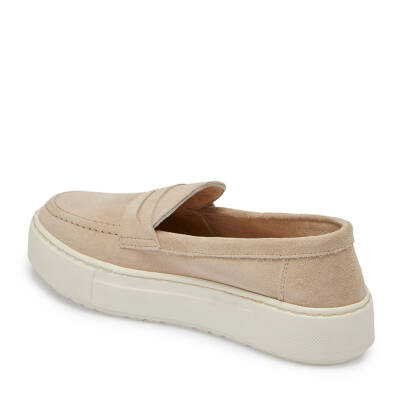 Bej Süet Deri Kadın Loafer - K24S1AY67576-T86 - 2