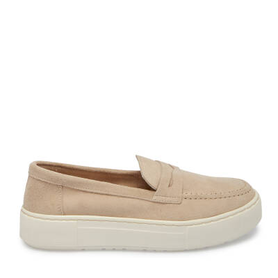 Bej Süet Deri Kadın Loafer - K24S1AY67576-T86 - 3