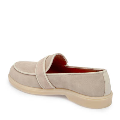 Bej Süet Deri Kadın Loafer - K25I1AY67908-B79 - 2