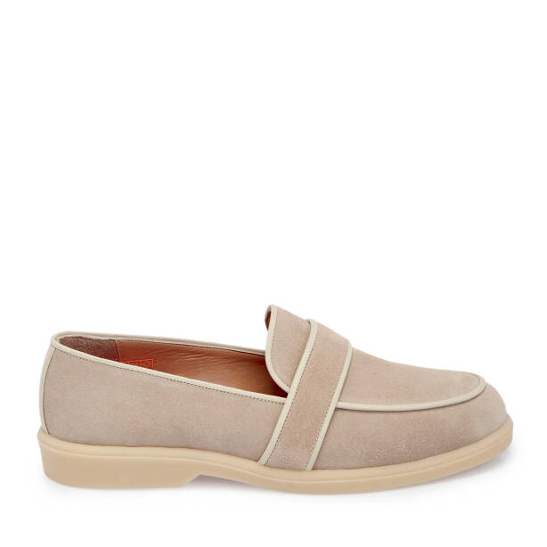 Bej Süet Deri Kadın Loafer - K25I1AY67908-B79 - 3