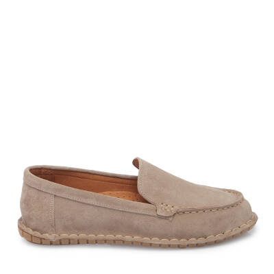  Bej Süet Deri Kadın Loafer - K25I1AY68010-B79 - 3