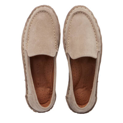 Bej Süet Deri Kadın Loafer - K25I1AY68010-B79 - 5