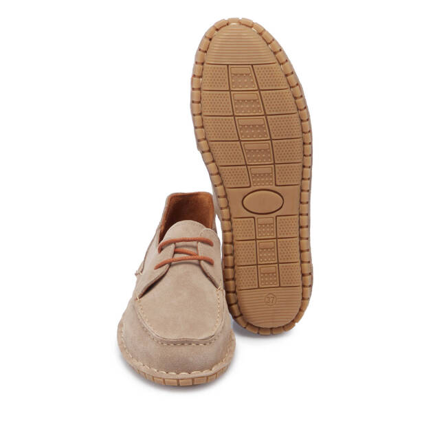 Bej Hakiki Süet Deri Kadın Loafer - K25I1AY68011-B79 - 4