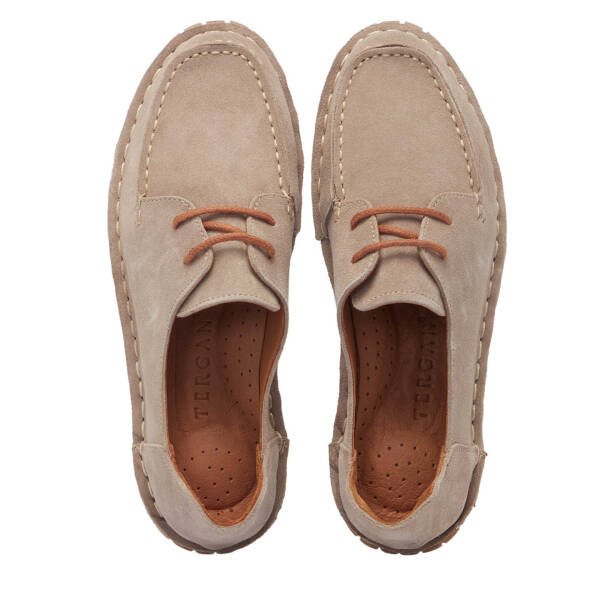 Bej Hakiki Süet Deri Kadın Loafer - K25I1AY68011-B79 - 5