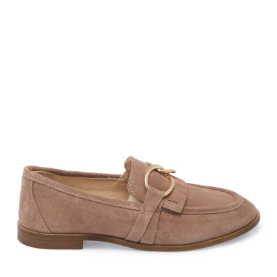Bej Süet Deri Kadın Loafer - K25I1AY68020-T86 - 3