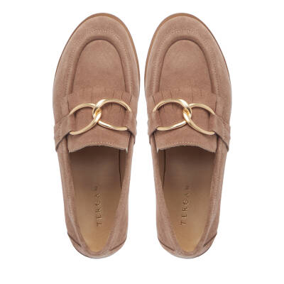 Bej Süet Deri Kadın Loafer - K25I1AY68020-T86 - 5