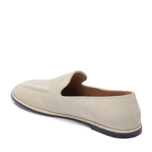 Bej Süet Deri Kadın Loafer - K25I1AY68042-B79 - 2