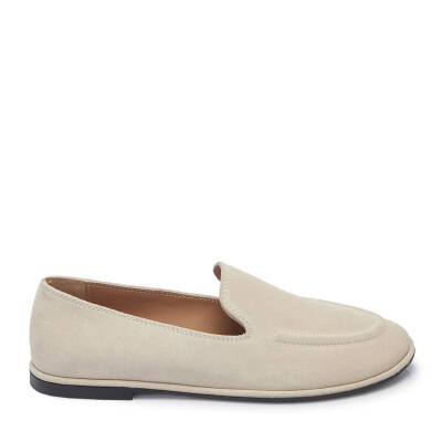  Bej Süet Deri Kadın Loafer - K25I1AY68042-B79 - 3