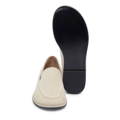  Bej Süet Deri Kadın Loafer - K25I1AY68042-B79 - 4