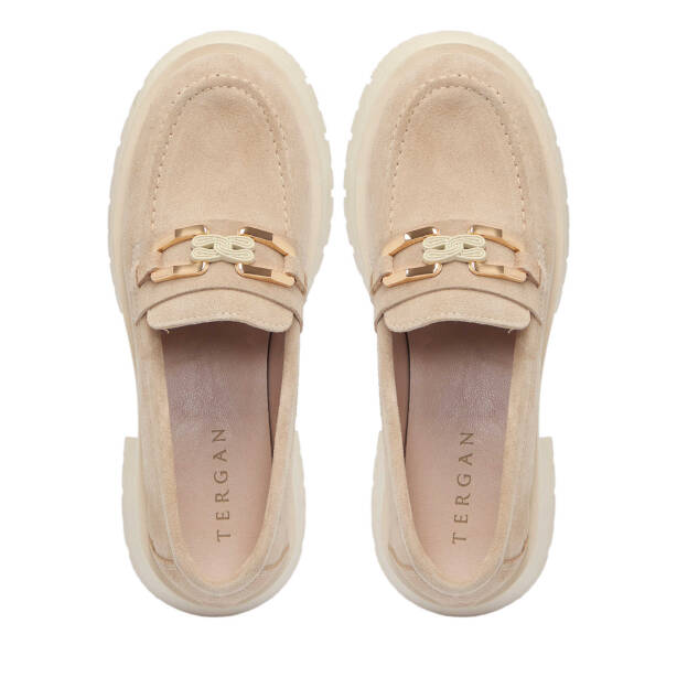 Bej Süet Deri Kadın Loafer - K25S1AY68166-B79 - 5