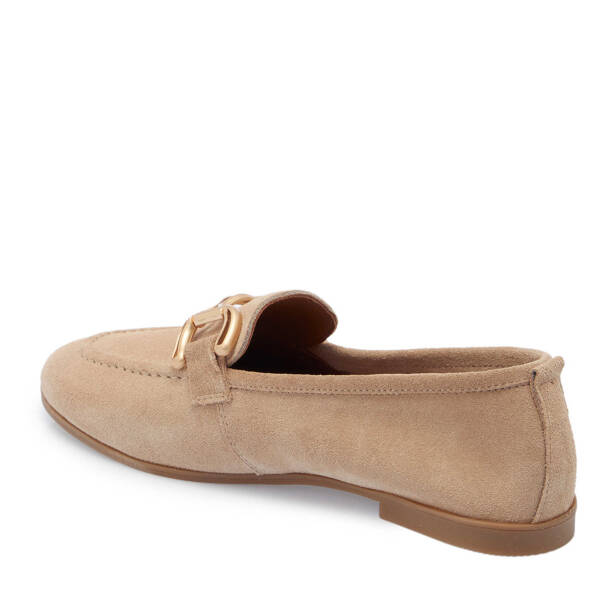 Bej Hakiki Süet Deri Kadın Makosen - K25I1AY67849-C9W - 3