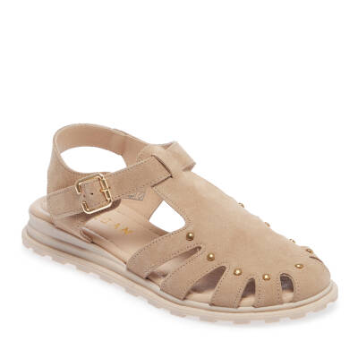 Bej Süet Deri Kadın Sandalet - K25Y1SN67817-B79 - 1