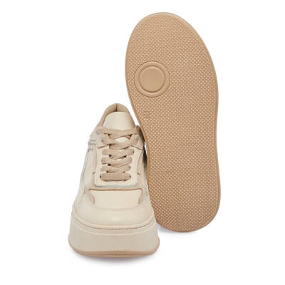 Bej Süet Deri Kadın Sneaker - K23S1AY66915-D6P - 4
