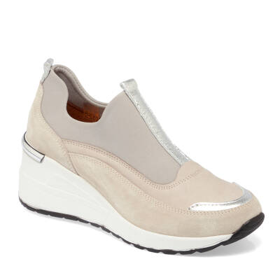  Bej Süet Deri Kadın Sneaker - K24I1AY67143-B79 