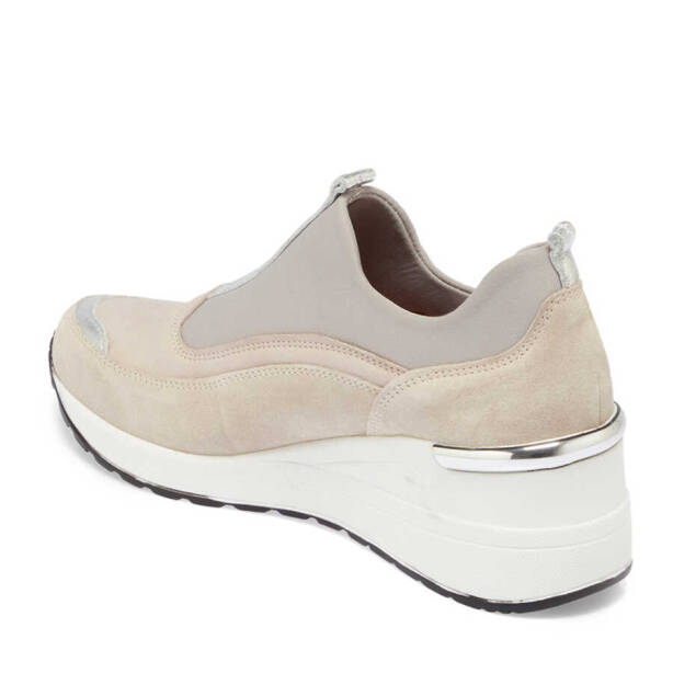 Bej Hakiki Süet Deri Kadın Sneaker - K24I1AY67143-B79 - 3