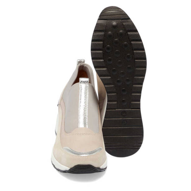 Bej Hakiki Süet Deri Kadın Sneaker - K24I1AY67143-B79 - 4