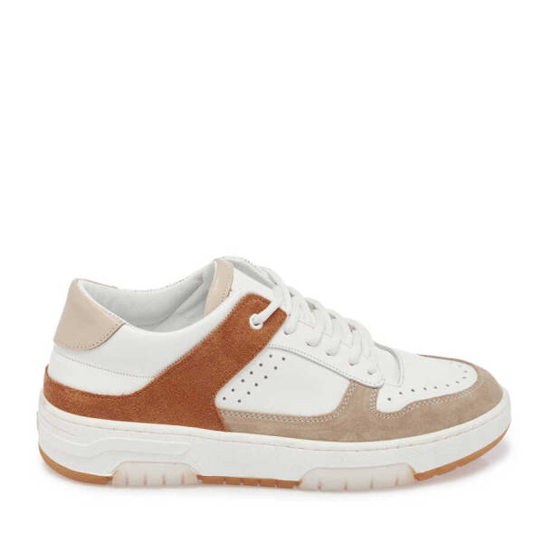 Bej Hakiki Süet Deri Kadın Sneaker - K24I1AY67307-Q2F - 1
