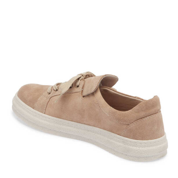 Bej Süet Deri Kadın Sneaker - K24I1AY67324-B79 - 2