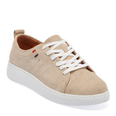  Bej Süet Deri Kadın Sneaker - K24I1AY67337-B79 - 1