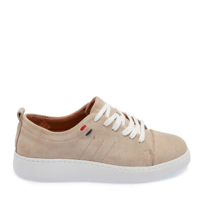  Bej Süet Deri Kadın Sneaker - K24I1AY67337-B79 - 3