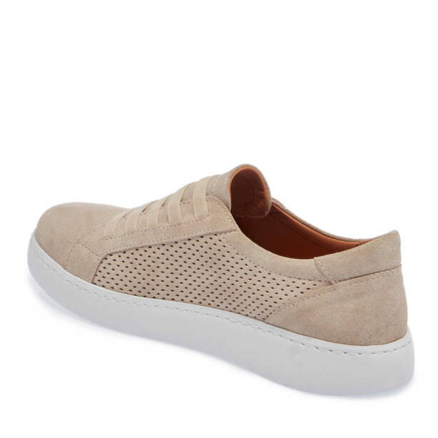 Bej Süet Deri Kadın Sneaker - K24I1AY67338-B79 - 2