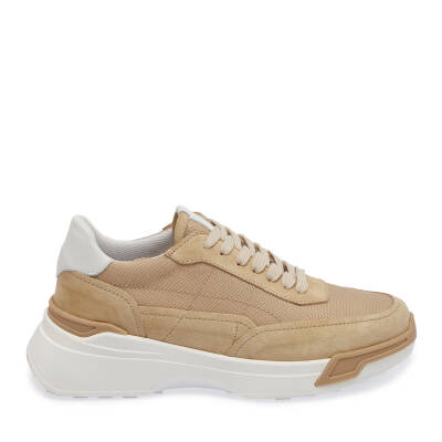Bej Süet Deri Kadın Sneaker - K24I1AY67370-B79 - 3