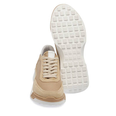 Bej Süet Deri Kadın Sneaker - K24I1AY67370-B79 - 4