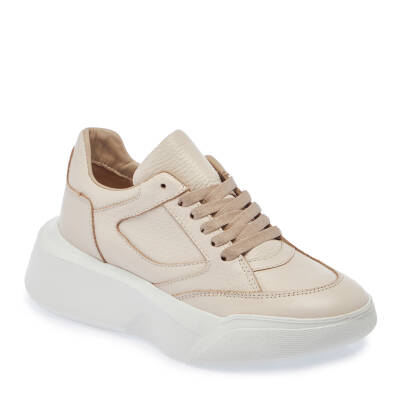  Bej Süet Deri Kadın Sneaker - K24I1AY67497-B19 - 1