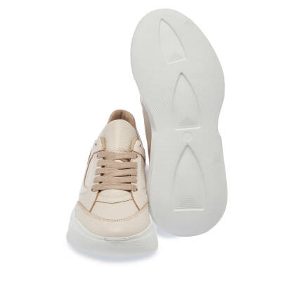  Bej Süet Deri Kadın Sneaker - K24I1AY67497-B19 - 4