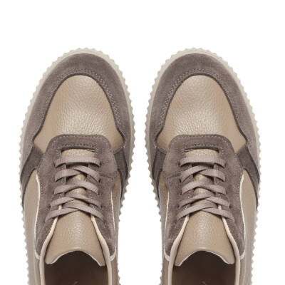 Bej Süet Deri Kadın Sneaker - K24S1AY67594-T86 - 5
