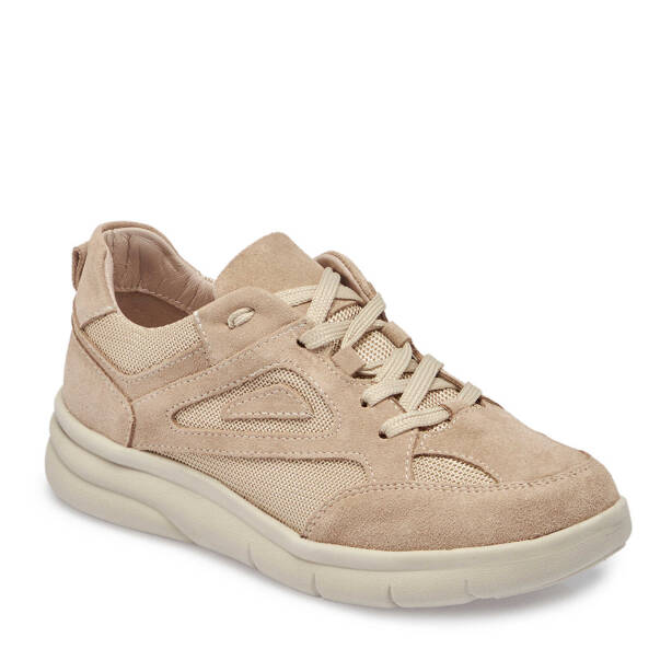 Bej Süet Deri Kadın Sneaker - K24S1AY67644-B79 - 2