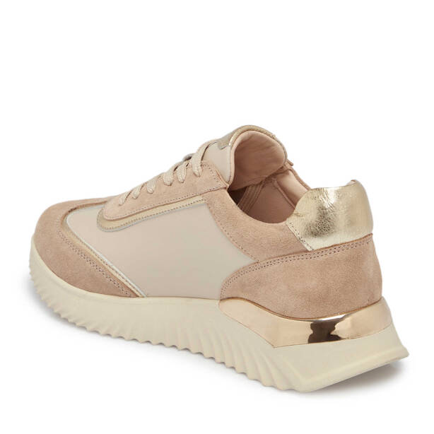 Bej Süet Deri Kadın Sneaker - K25S1AY68164-B79 - 2