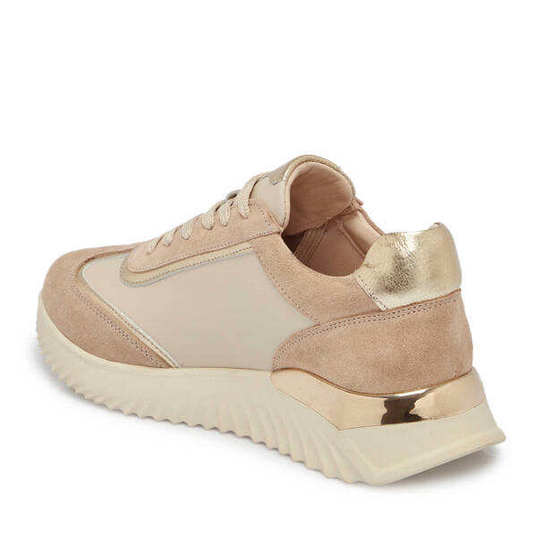 Bej Süet Deri Kadın Sneaker - K25S1AY68164-B79 - 2