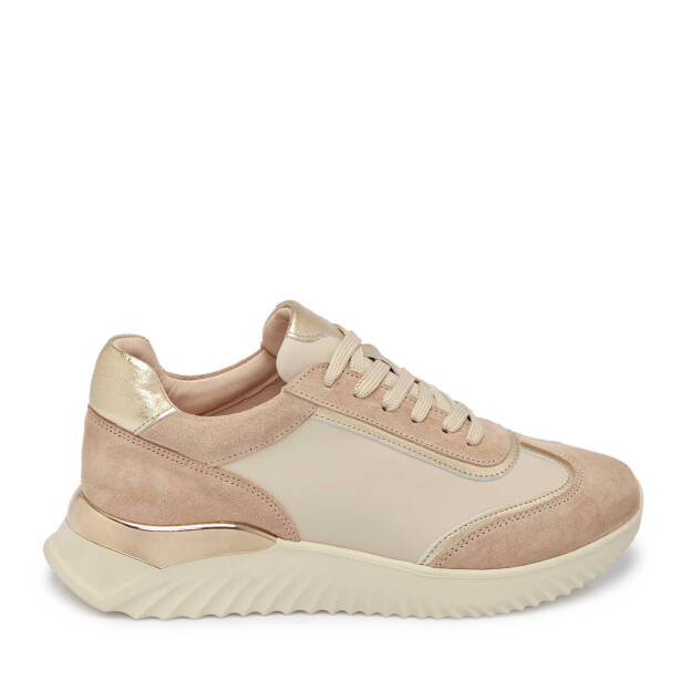 Bej Süet Deri Kadın Sneaker - K25S1AY68164-B79 - 3