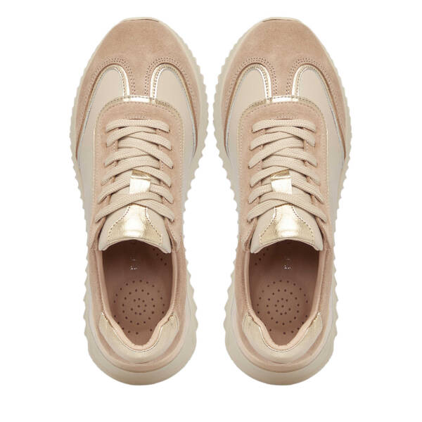 Bej Süet Deri Kadın Sneaker - K25S1AY68164-B79 - 5