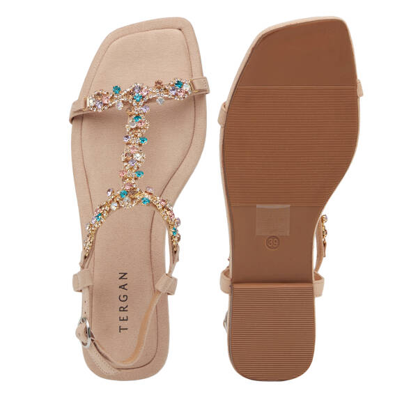 Bej Tekstil Kadın Sandalet - K26Y1SN68730-L0Q - 6