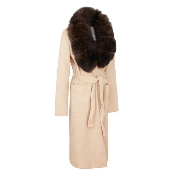 Bej Tekstil - Kürk Kadın Deri Mont - K23IKM320363-Q8A - Tergan